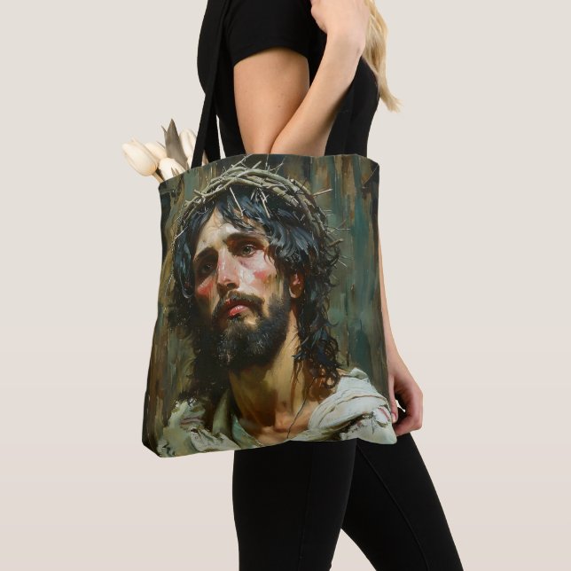 Trauriger Jesus in Krone (Von Nahem)