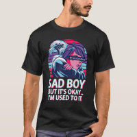 Trauriger Junge aber es ist okay Vaporwave Ästheti