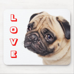 Trauriger Liebe Mops Welpe Hund Mauspad