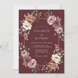 Trauriger Marine-Kranz-Hochzeit Einladung