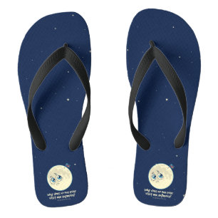 Trauriger Mond Flip Flops
