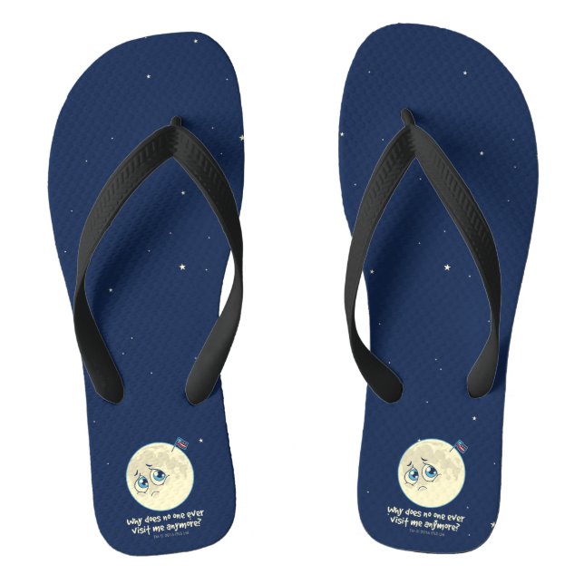 Trauriger Mond Flip Flops (Fußbett)
