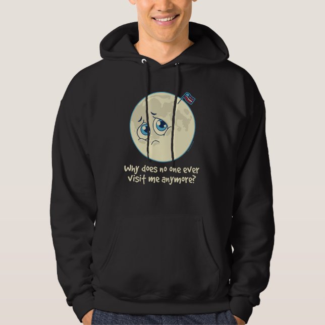 Trauriger Mond Hoodie (Vorderseite)