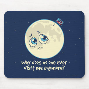 Trauriger Mond Mousepad