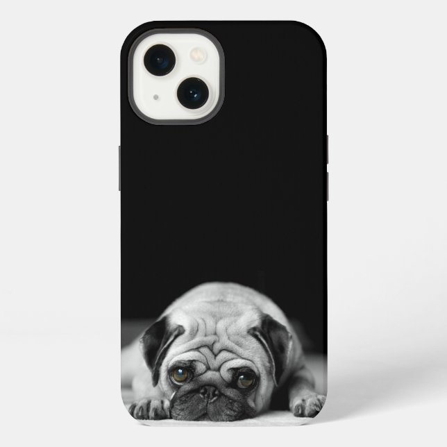 Trauriger Mops iPhone Hülle (Rückseite)