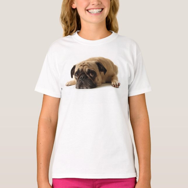 Trauriger Mops T-Shirt (Vorderseite)