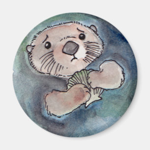 Trauriger Otter-Magnet Magnet