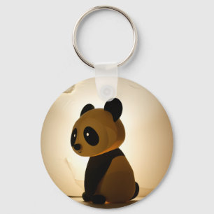 Trauriger Panda Schlüsselanhänger