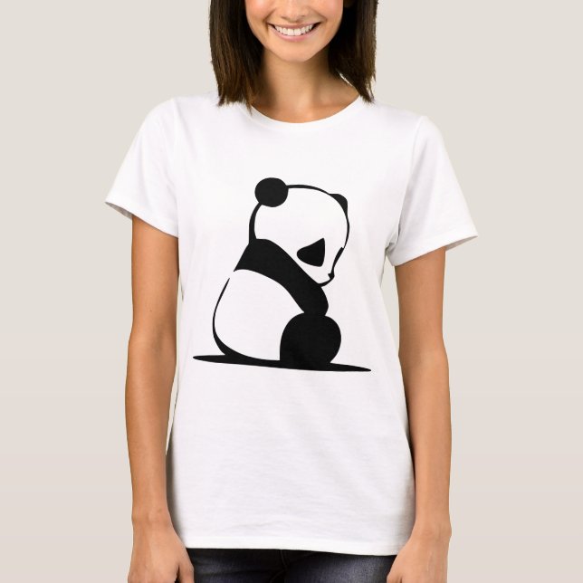 Trauriger Panda T-Shirt (Vorderseite)
