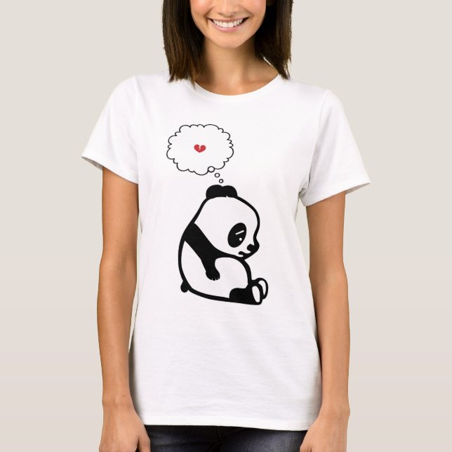 Trauriger Panda T-Shirt (Vorderseite)