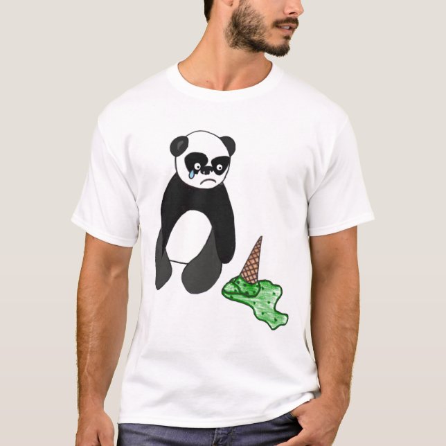 Trauriger Panda T-Shirt (Vorderseite)