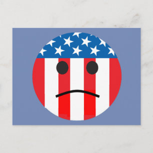 trauriger Patriotismus Postkarte