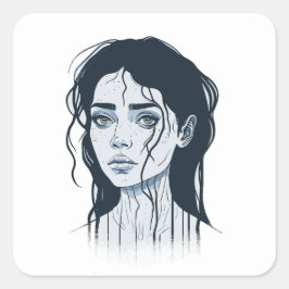 Trauriger Sticker