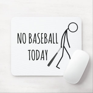 Trauriger Stockmann mit Baseballschläger Mousepad