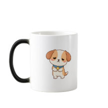 Trauriger Süßer Welpe Kawaii Cartoon Minimal Hund