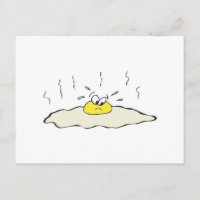 Trauriges albernes Ei gebraten