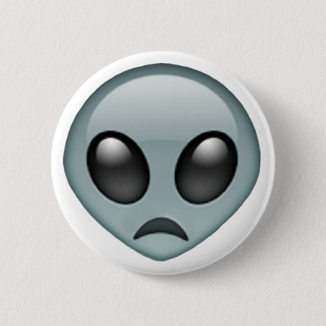 Trauriges alien Emoji Button (Vorderseite)