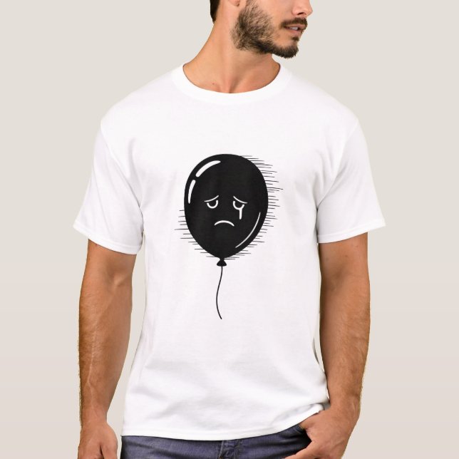 Trauriges Ballon-T-Shirt – Deep Mood Tee (Vorderseite)