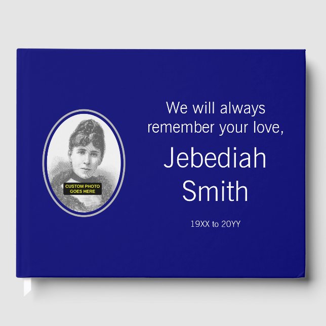 Trauriges, einfaches Bestattungsguestbook; individ Gästebuch (Vorderseite)