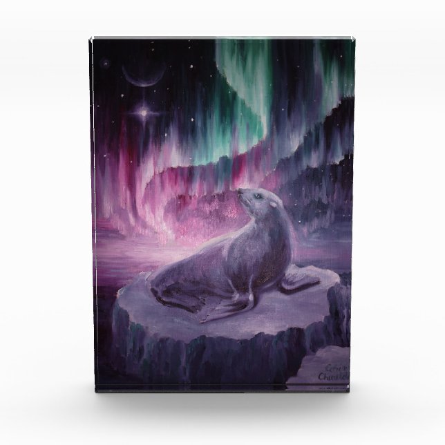 Trauriges einsames Siegel Fotoblock (Vorderseite)