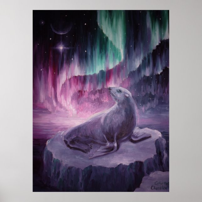 Trauriges einsames Siegel Poster (Vorne)