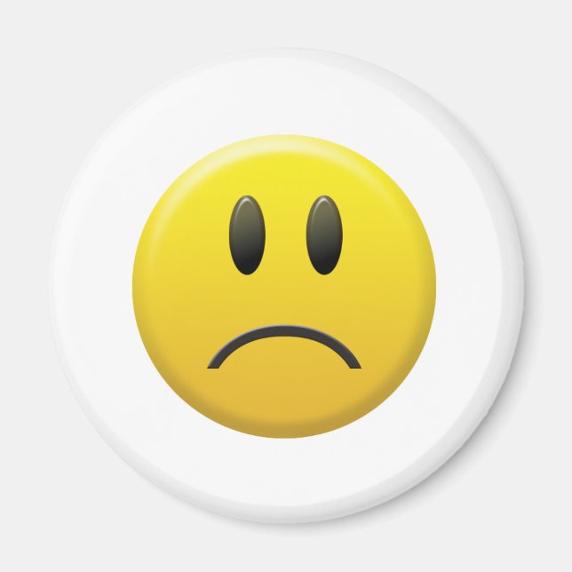 trauriges Gesicht Magnet (Vorne)