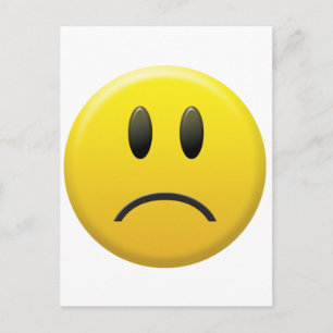 trauriges Gesicht Postkarte