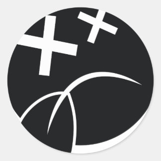 trauriges Gesicht Runder Aufkleber