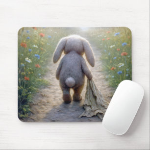 Trauriges Hasen mit Floppy-Ohr mit einem Knöchel Mousepad