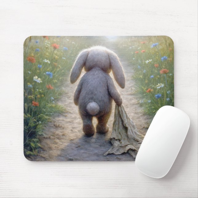 Trauriges Hasen mit Floppy-Ohr mit einem Knöchel Mousepad (Mit Mouse)