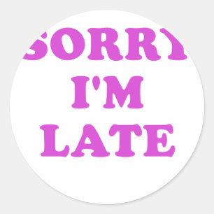 Trauriges Im spät Runder Aufkleber