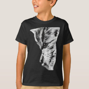 Trauriges Kätzchen Meme Stehende Katze Alberne Lus T-Shirt