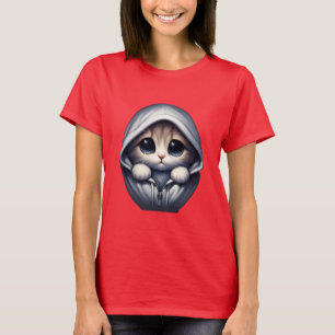 Trauriges Kätzchen – Süßes ästhetisches Katzendesi T-Shirt