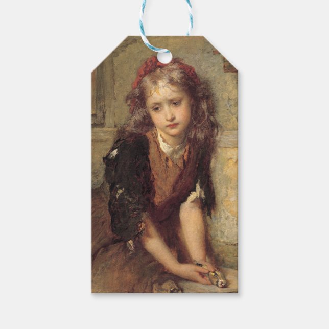 Trauriges Mädchen mit einem toten Haustier (Beilei Geschenkanhänger (Vorderseite)