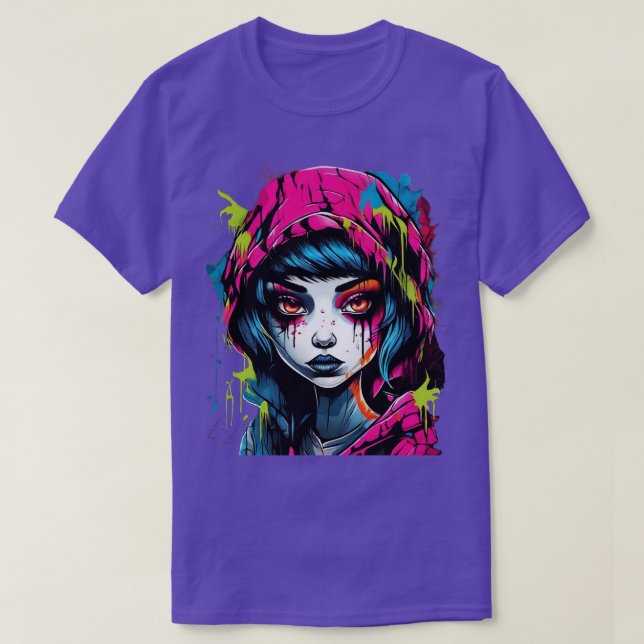 trauriges Mädchen T-Shirt (Design vorne)