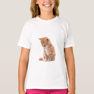 Trauriges Orange Tabby Kätzchen Kinder T-Shirt