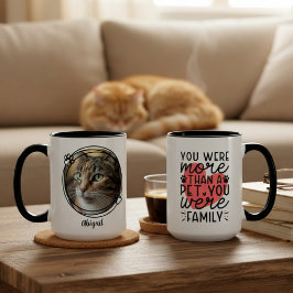 Trauriges rotes Herz Foto-Tier-Gedenk-Tribut Tasse