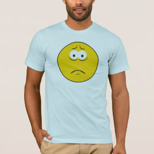 Trauriges Stirnrunzelndes Gesicht T-Shirt