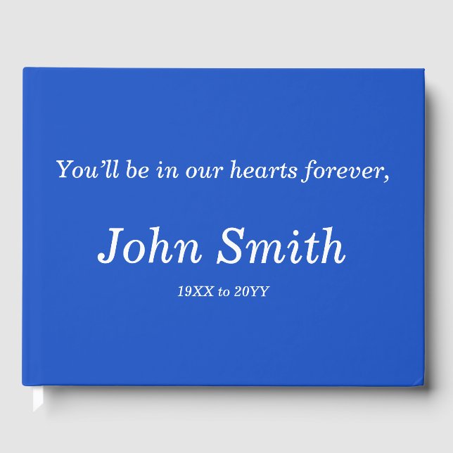 Trauriges und individuelles Gästebuch (Vorderseite)