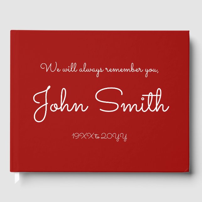 Trauriges und Schlichtes Gästebuch (Vorderseite)