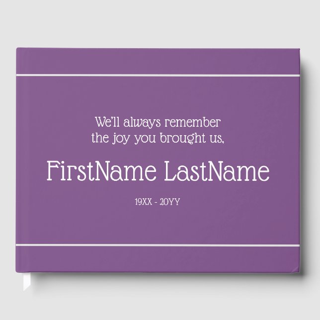 Trauriges und unterhaltsames Gästebuch (Vorderseite)