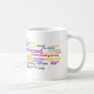 Trauriges Wordle Kaffeetasse