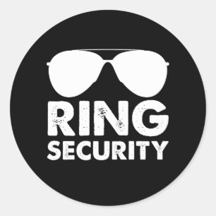 Trauring Sicherheit Hochzeitsring Runder Aufkleber