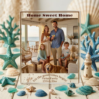 Trautes Heim Neues Strandhaus Flair Familienfoto Acrylschild
