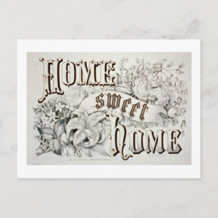 Trautes Heim Vintage-Design Postkarte