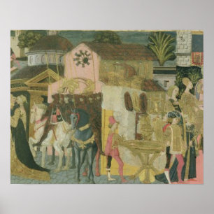 Trauung gemalt auf cassone Platte, Floren Poster