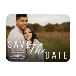 Trauung Save the Date Hochzeit Moody Schwarz Overl Magnet
