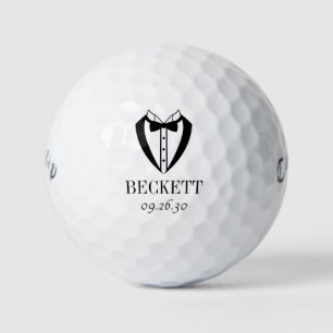 Trauungsfeier Schwarzer Smoking mit Fliege Golfball