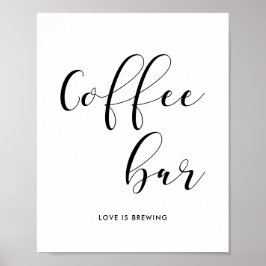 Trauungszeichen für Kaffee Bar Poster