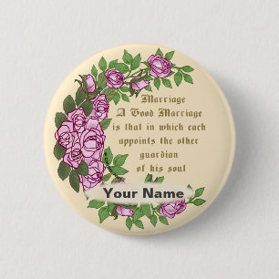 Trauverse Hochzeit Anstecknadel Button